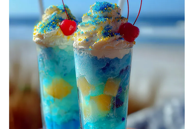 Fresh ingredients for Tropical Blue Delight