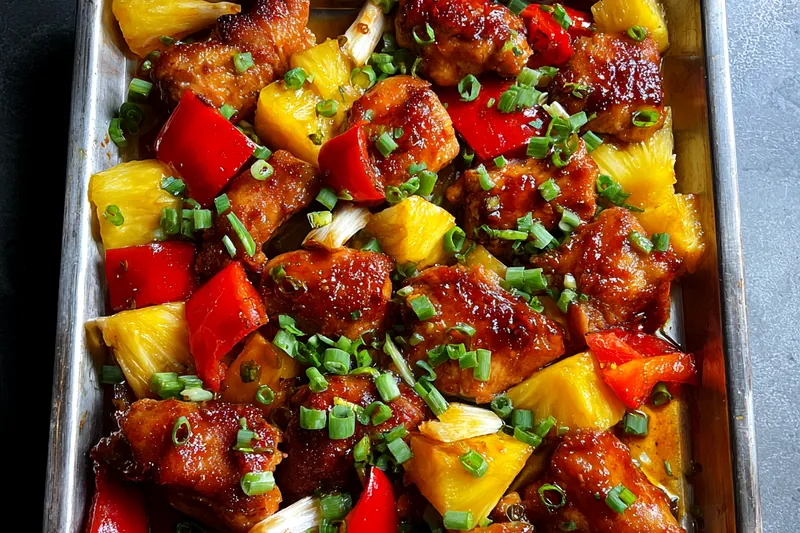 Fresh ingredients for Tropical Glazed Chicken Bake