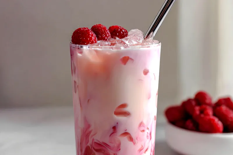 Cooking process for Vanilla Raspberry Iced Drink