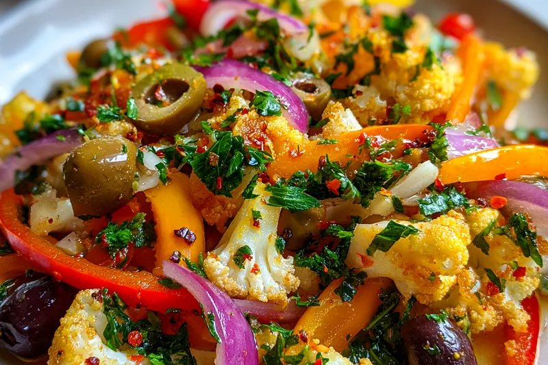 Cooking process for Vibrant Cauliflower Salad